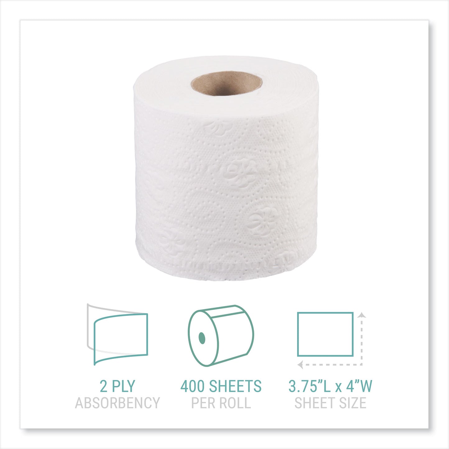 Windsoft Bath Tissue, Septic Safe, Individually Wrapped Rolls, 2-Ply, White, 400 Sheets/Roll, 24 Rolls/Carton (2400)