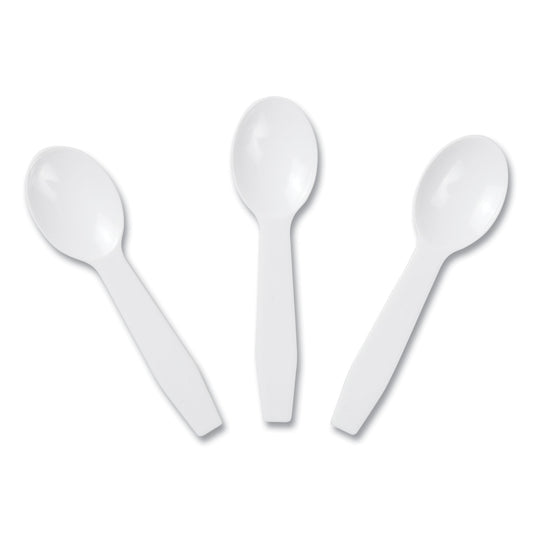 AmerCareRoyal Polystyrene Taster Spoons, White, 3000/Carton (RTS3000)