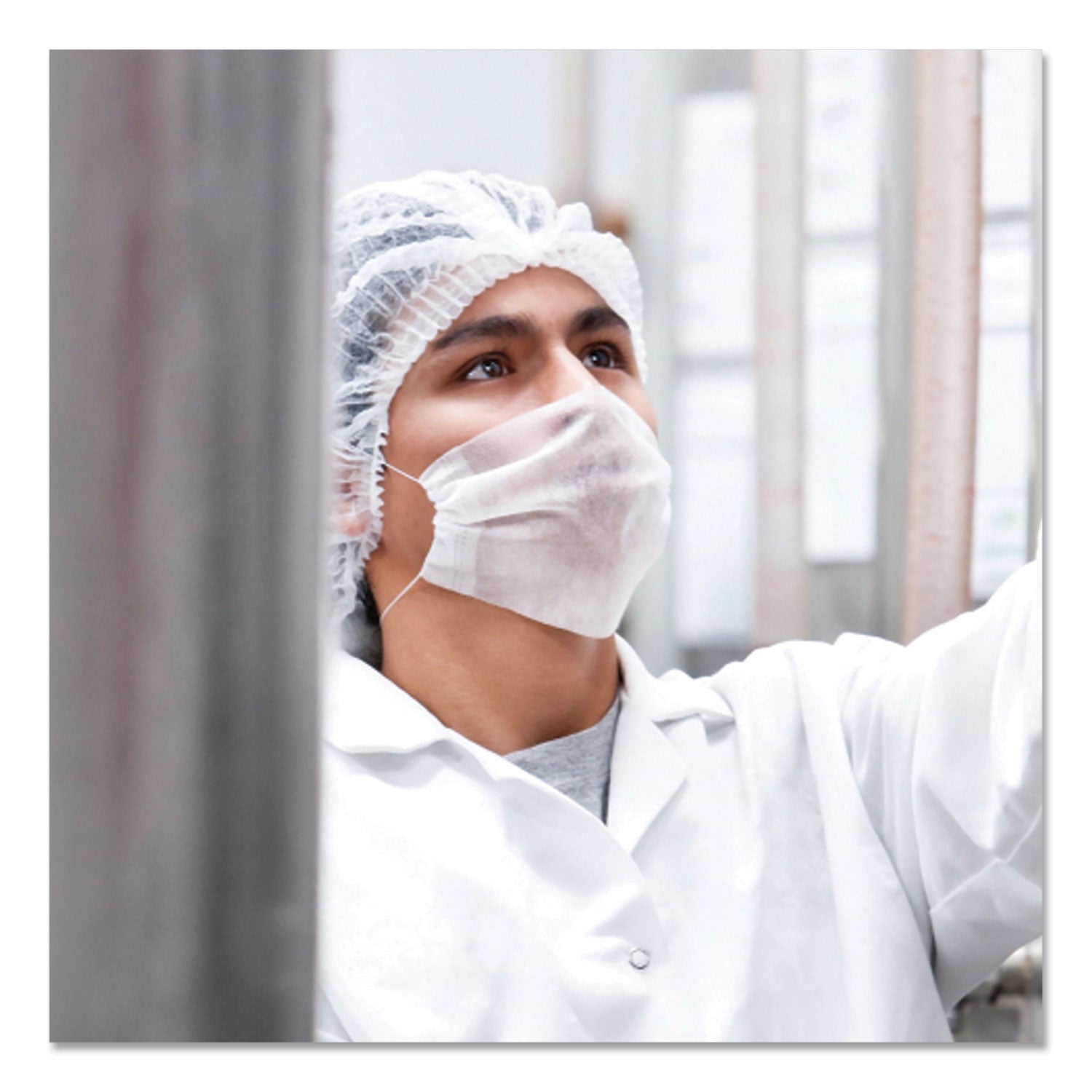 AmerCareRoyal Latex-Free Operating Room Cap, Pleated, Polypropylene, 21", White, 100 Caps/Pack, 10 Packs/Carton (RP110NWP)