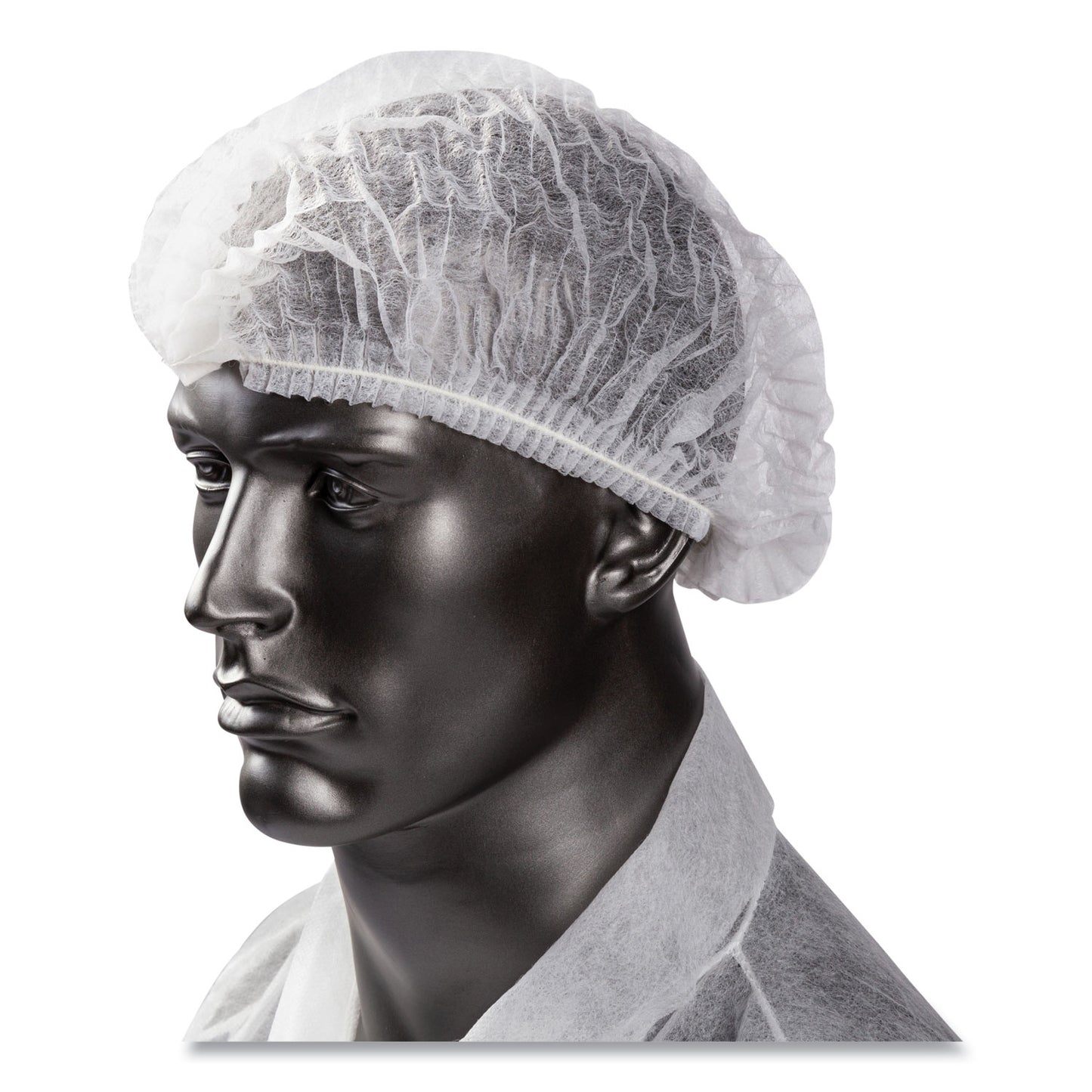 AmerCareRoyal Latex-Free Operating Room Cap, Pleated, Polypropylene, 21", White, 100 Caps/Pack, 10 Packs/Carton (RP110NWP)