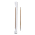 AmerCareRoyal Cello-Wrapped Round Wood Toothpicks, 2.5", Natural, 1,000/Box, 15 Boxes/Carton (RIW15)