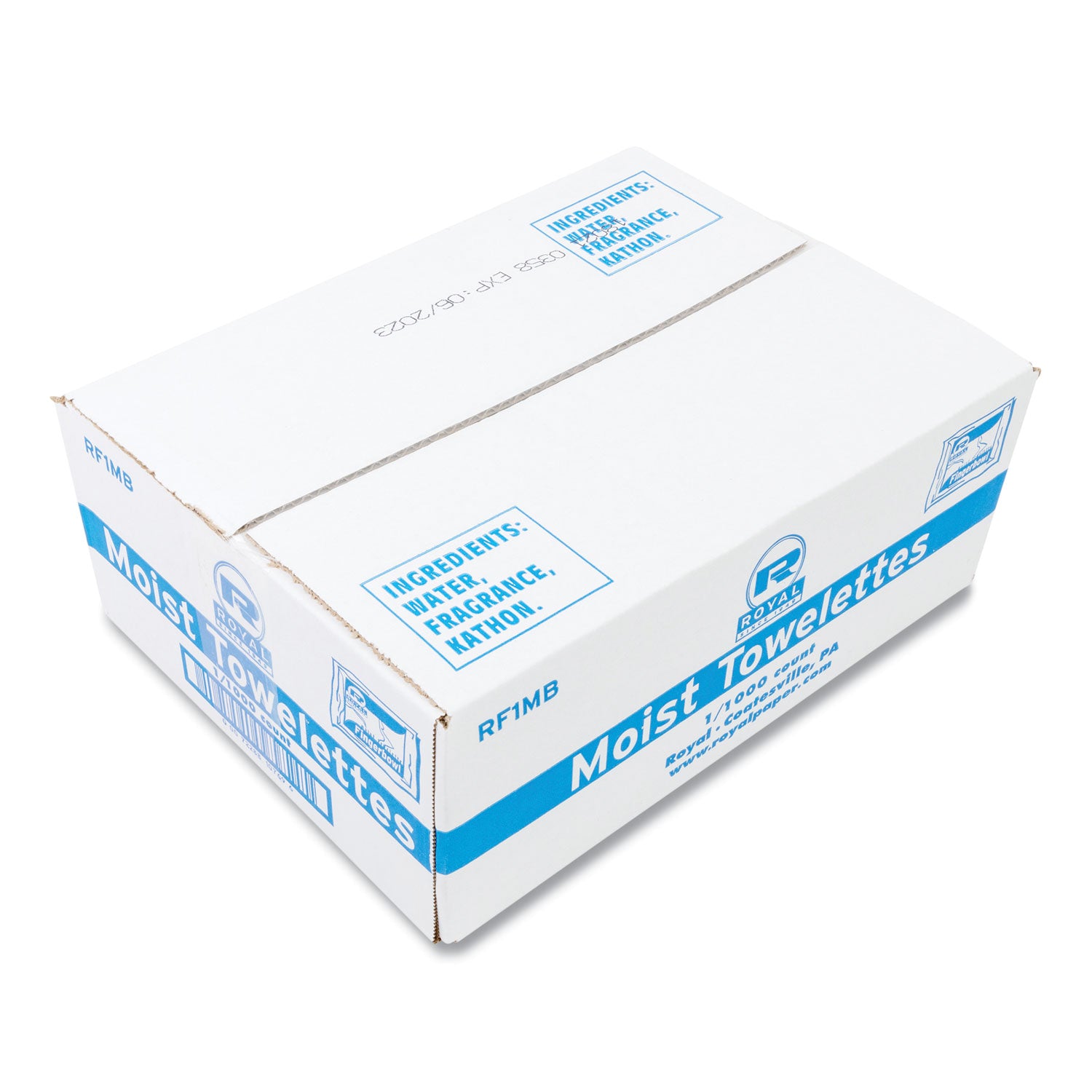 AmerCareRoyal Moist Towelettes, Individually Wrapped, 4 x 6, Lemon Scent, White, 1,000/Carton (RF1MB)