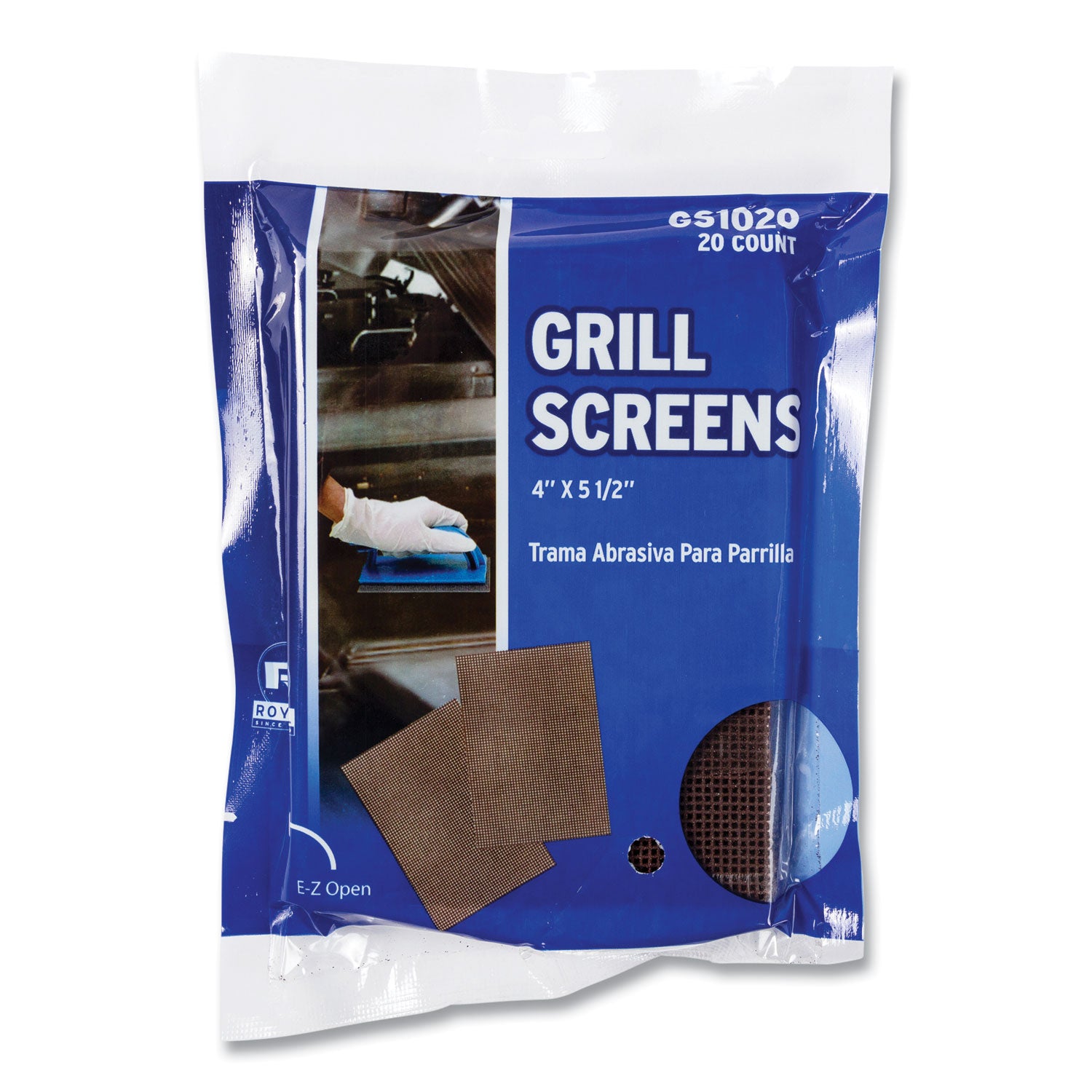 AmerCareRoyal Griddle Screen, Aluminum Oxide, 4 x 5.5, Brown, 20/Pack, 10 Packs/Carton (GS1020)