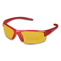 KleenGuard Equalizer Safety Glasses, Red Frames, Amber/Yellow Lens, 12/Box (21299)