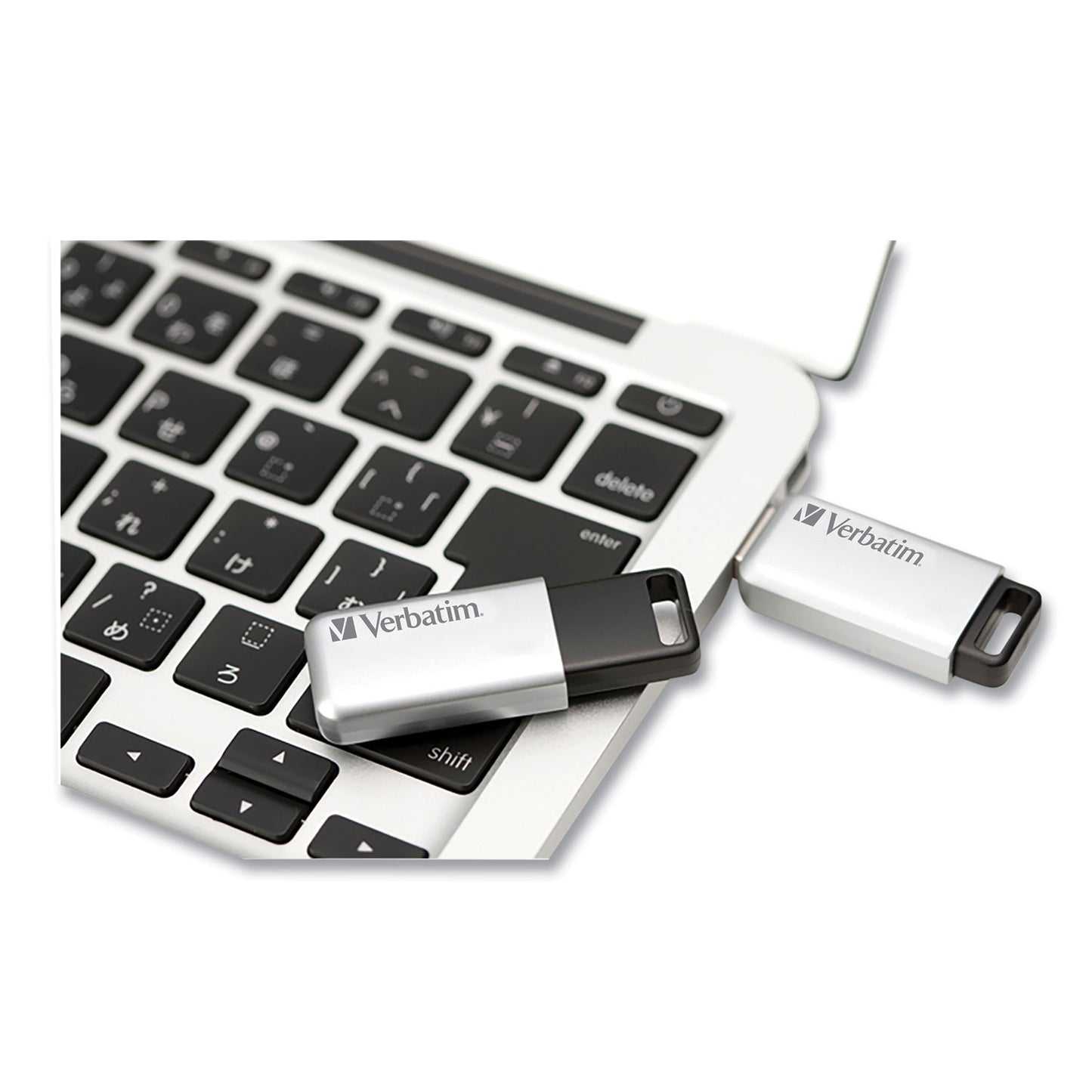 Verbatim Store 'n' Go Secure Pro USB Flash Drive with AES 256 Encryption, 128 GB, Silver (70057)