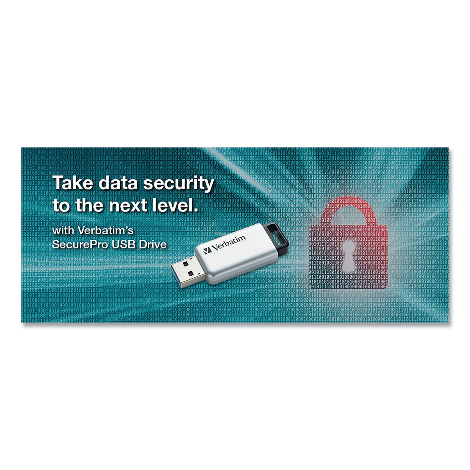 Verbatim Store 'n' Go Secure Pro USB Flash Drive with AES 256 Encryption, 128 GB, Silver (70057)