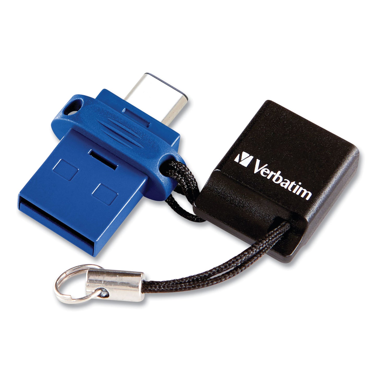 Verbatim Store n' Go Dual USB 3.0 Flash Drive for USB-C Devices, 32 GB, Blue (99154)