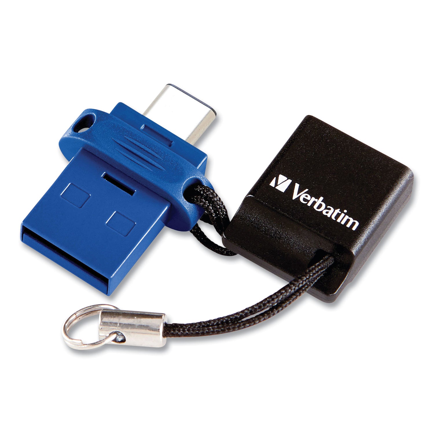 Verbatim Store n' Go Dual USB 3.0 Flash Drive for USB-C Devices, 32 GB, Blue (99154)