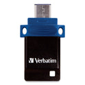 Verbatim Store n' Go Dual USB 3.0 Flash Drive for USB-C Devices, 32 GB, Blue (99154)