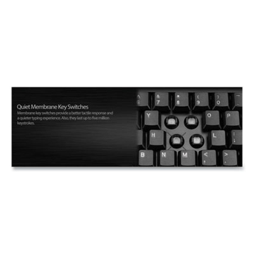 WKB1330CB Wireless Desktop Keyboard and Mouse Combo, 2.4 GHz Frequency/30 ft Wireless Range, Black