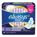 Always Maxi Pads, Extra Heavy Overnight, 20/Pack, 6 Packs/Carton (17902)