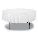 Tablemate Table Set Round Table Cover, Plastic, 84" Diameter, White, 6/Pack (84WH)