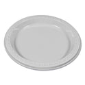 Tablemate Plastic Dinnerware, Plates, 7" dia, White, 125/Pack (7644WH)
