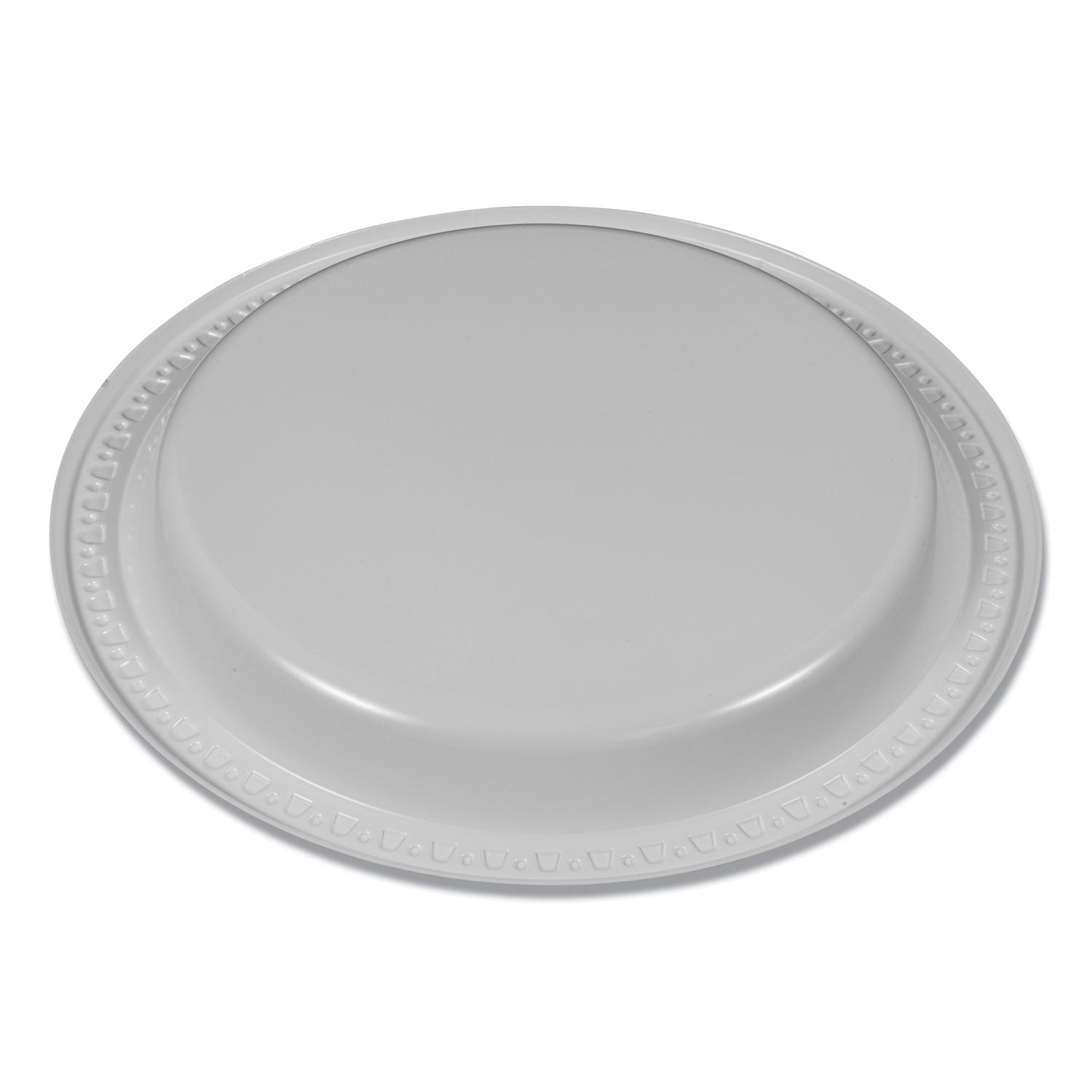Tablemate Plastic Dinnerware, Plates, 7" dia, White, 125/Pack (7644WH)