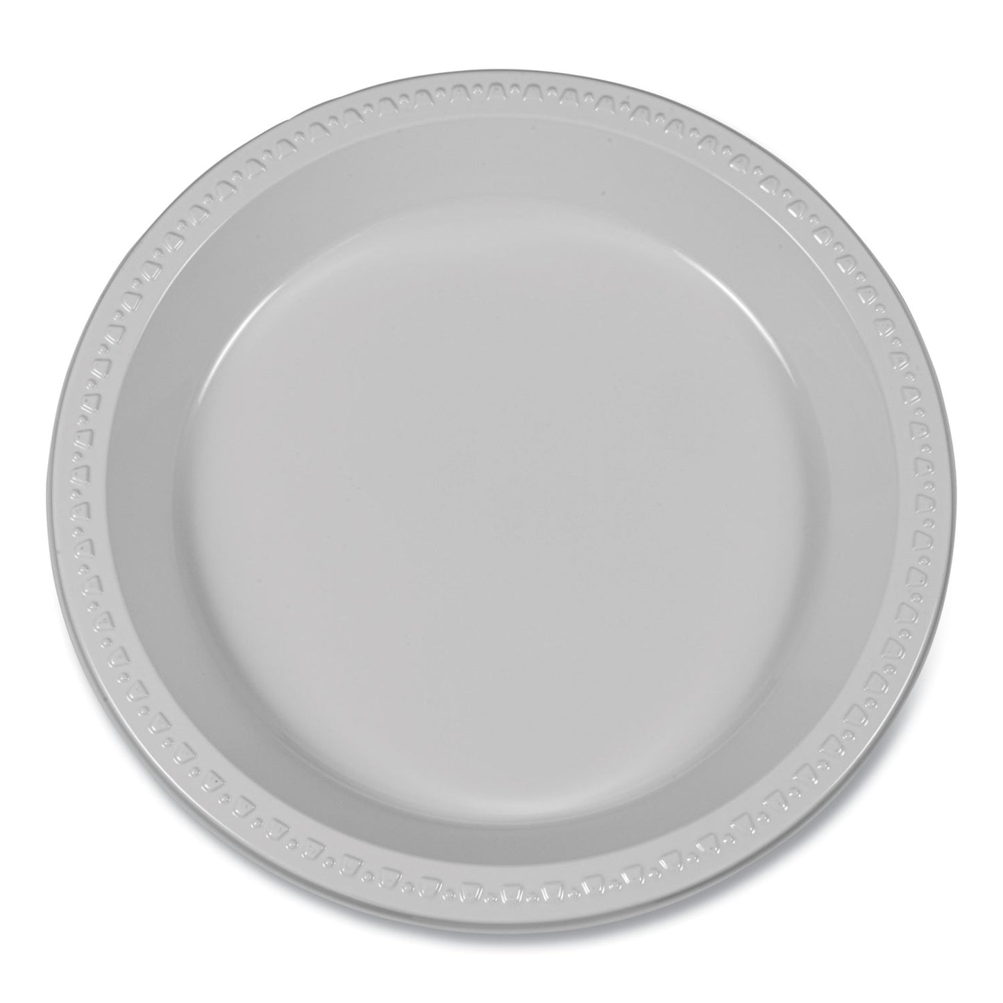 Tablemate Plastic Dinnerware, Plates, 10.25" dia, White, 125/Pack (TM10644WH)