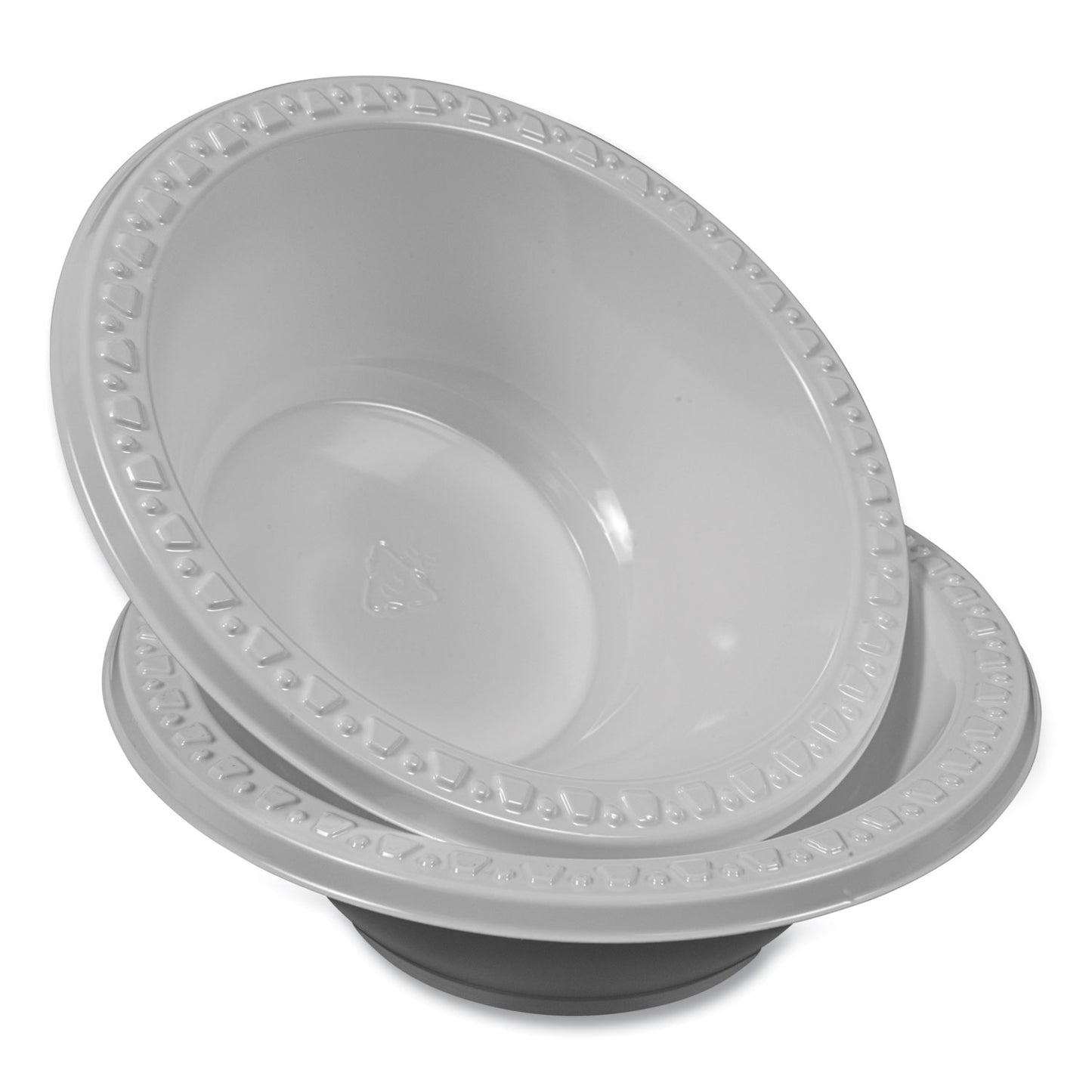 Tablemate Plastic Dinnerware, Bowl, 12 oz, White, 125/Pack (12244WH)