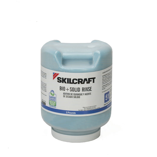 AbilityOne 7930016182179, SKILCRAFT Bio+ Dishwasher Rinse Additive, 5 lb Bottle, 2/Carton