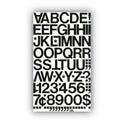 Chartpak Press-On Vinyl Letters and Numbers, Self Adhesive, Black, 1"h, 88/Pack (01030)
