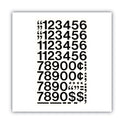 Chartpak Press-On Vinyl Numbers, Self Adhesive, Black, 1"h, 44/Pack (01130)