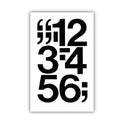Chartpak Press-On Vinyl Numbers, Self Adhesive, Black, 3"h, 10/Pack (01170)