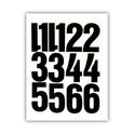 Chartpak Press-On Vinyl Numbers, Self Adhesive, Black, 4"h, 23/Pack (01193)