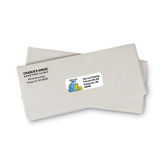 MACO White Laser/Inkjet Shipping Address Labels, Inkjet/Laser Printers, 1 x 2.63, White, 30 Labels/Sheet, 100 Sheets/Box (ML3000)