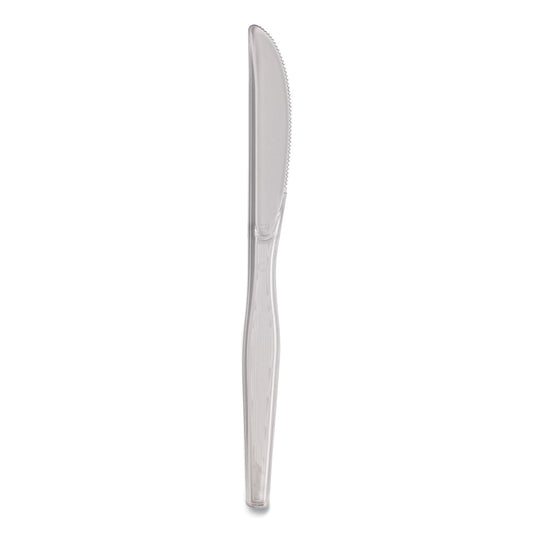 Dixie Heavyweight Polystyrene Cutlery, Knives, Clear, 1,000/Carton (KH017)