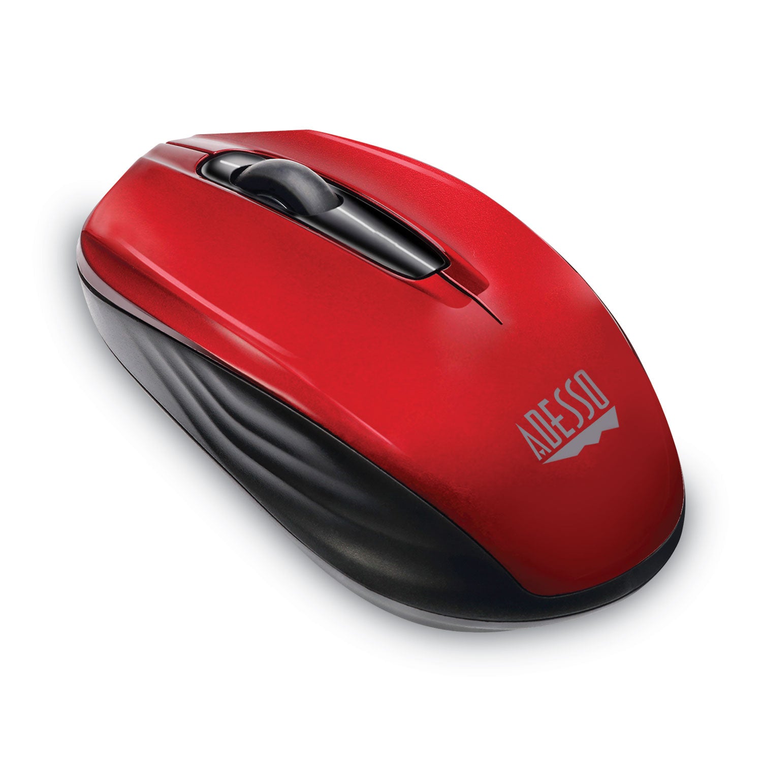 Adesso iMouse S50 Wireless Mini Mouse, 2.4 GHz Frequency/33 ft Wireless Range, Left/Right Hand Use, Red (IMOUSES50R)