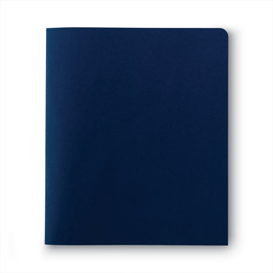 Smead Two-Pocket Folder, Textured Paper, 100-Sheet Capacity, 11 x 8.5, Dark Blue, 25/Box (87854)