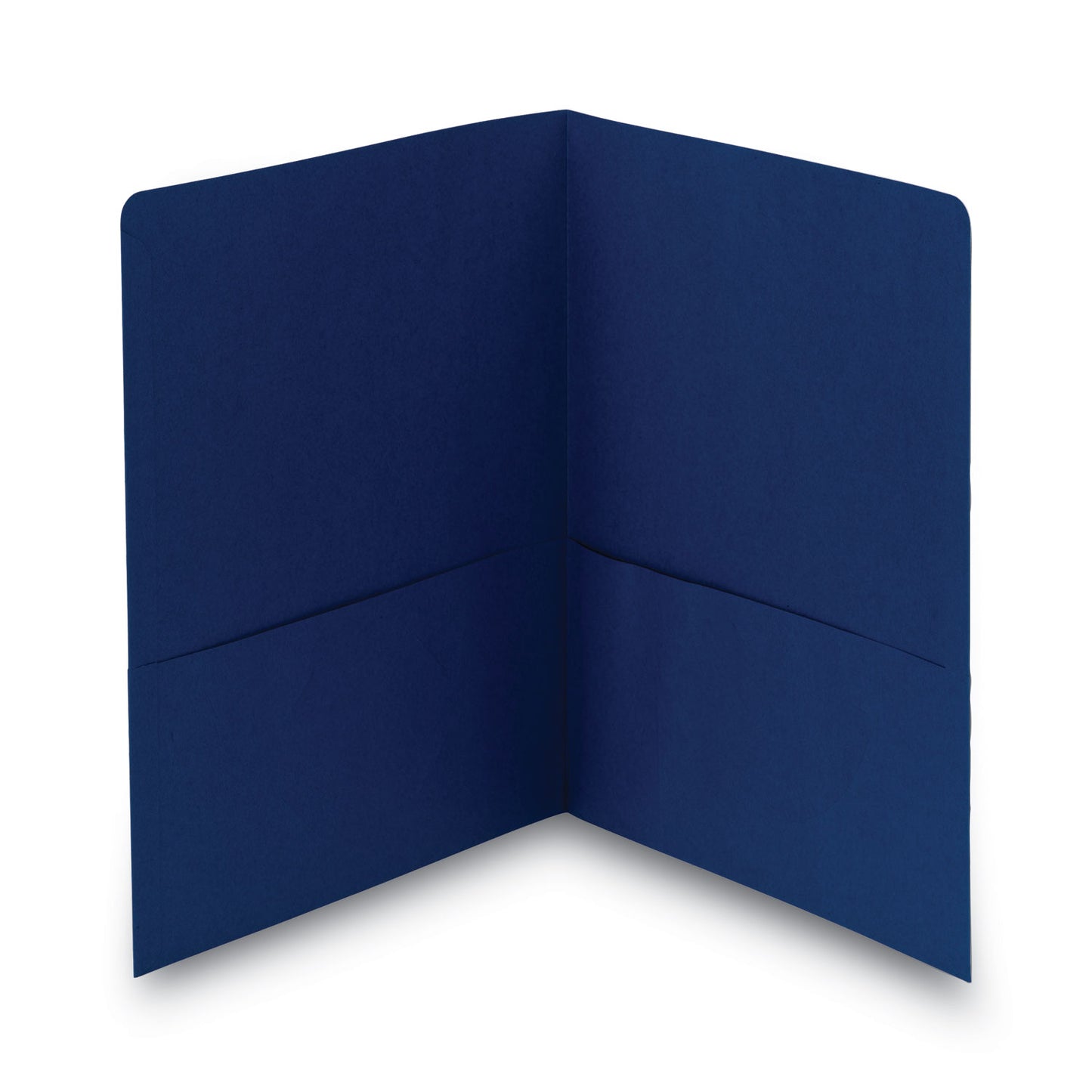 Smead Two-Pocket Folder, Textured Paper, 100-Sheet Capacity, 11 x 8.5, Dark Blue, 25/Box (87854)