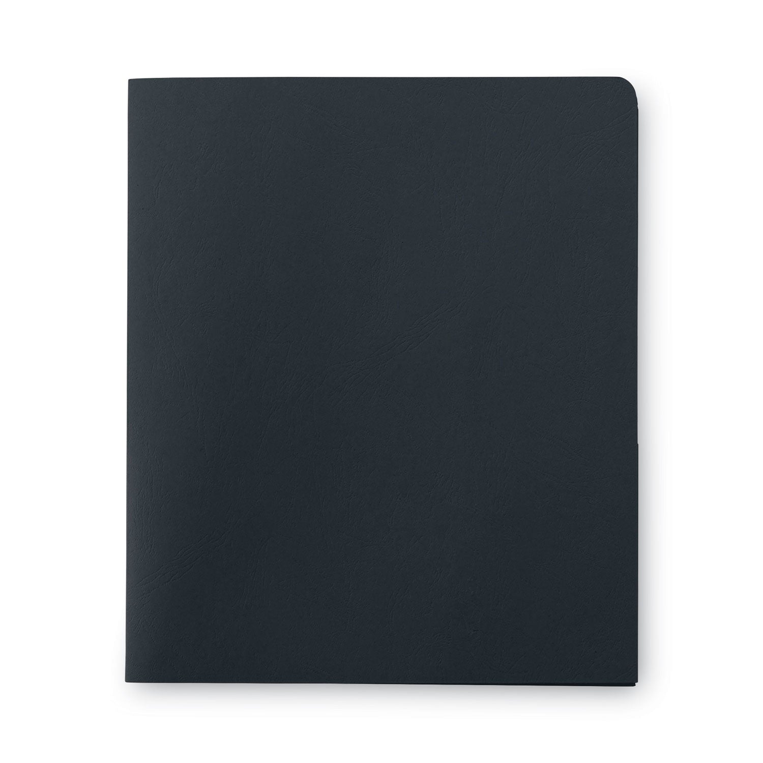 Smead Two-Pocket Folder, Textured Paper, 100-Sheet Capacity, 11 x 8.5, Black, 25/Box (87853)