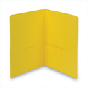 Smead Two-Pocket Folder, Textured Paper, 100-Sheet Capacity, 11 x 8.5, Yellow, 25/Box (87862)