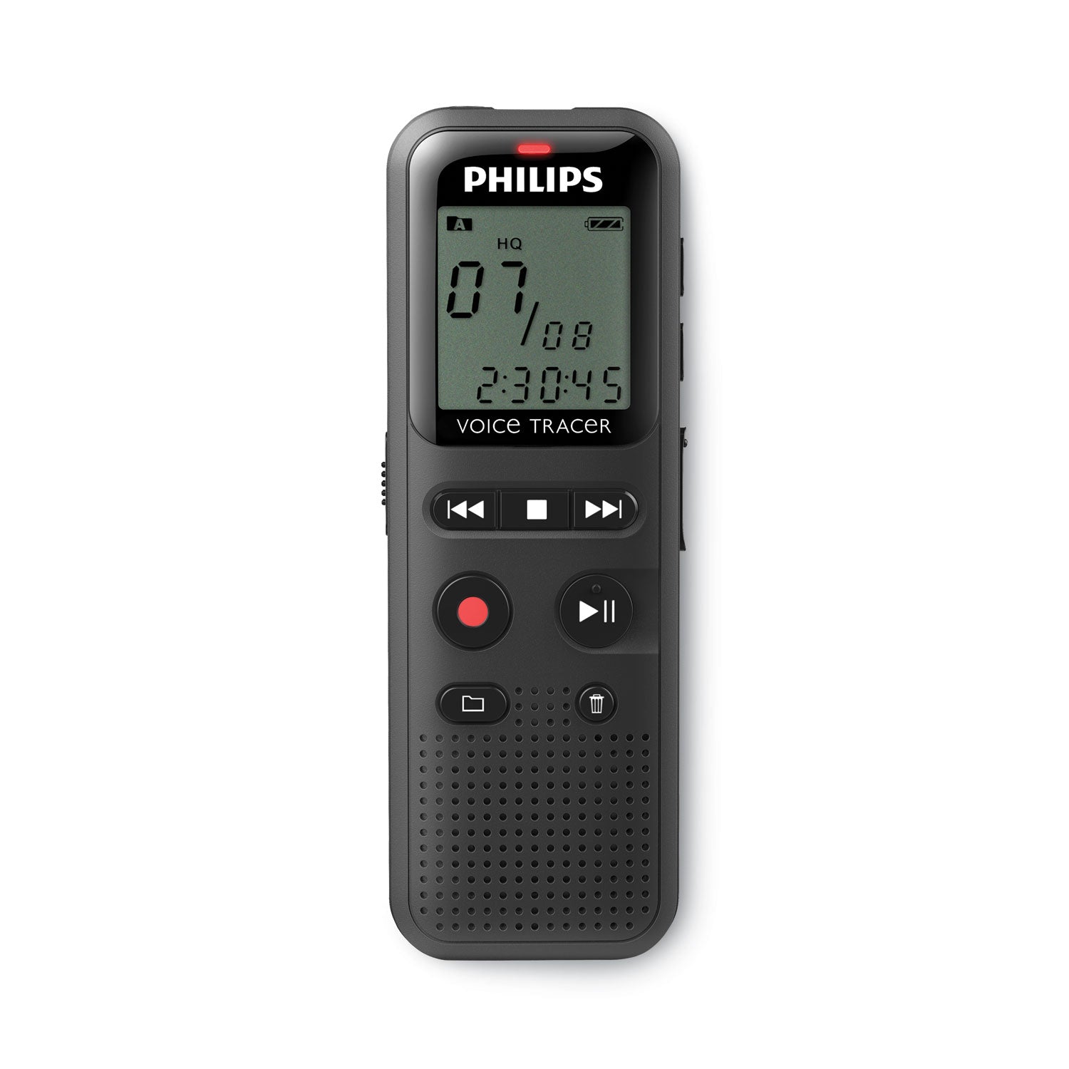 Philips Voice Tracer DVT1160 Audio Recorder, 8 GB, Gray