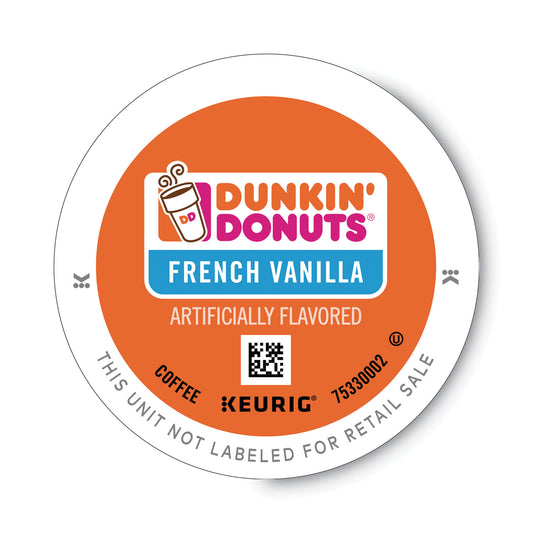 Dunkin Donuts K-Cup Pods, French Vanilla, 22/Box (0847)