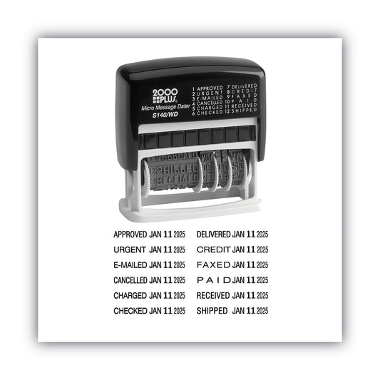 2000 PLUS Micro Message Dater, Self-Inking (011090)