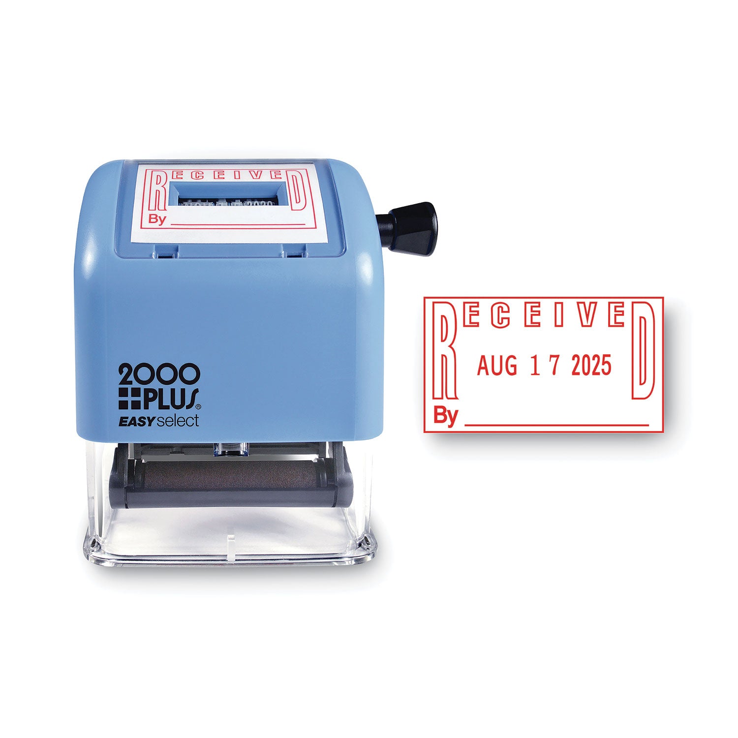 2000 PLUS ES Dater, RECEIVED + Date, 1 x 1.81, Red (011092)