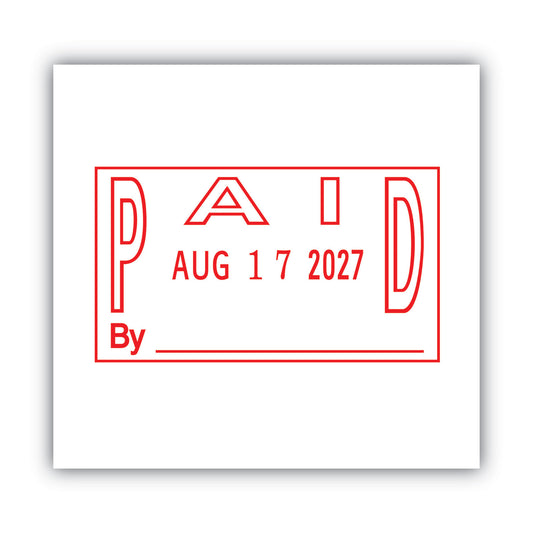 2000 PLUS ES Dater, PAID + Date, 1 x 1.81, Red (011093)