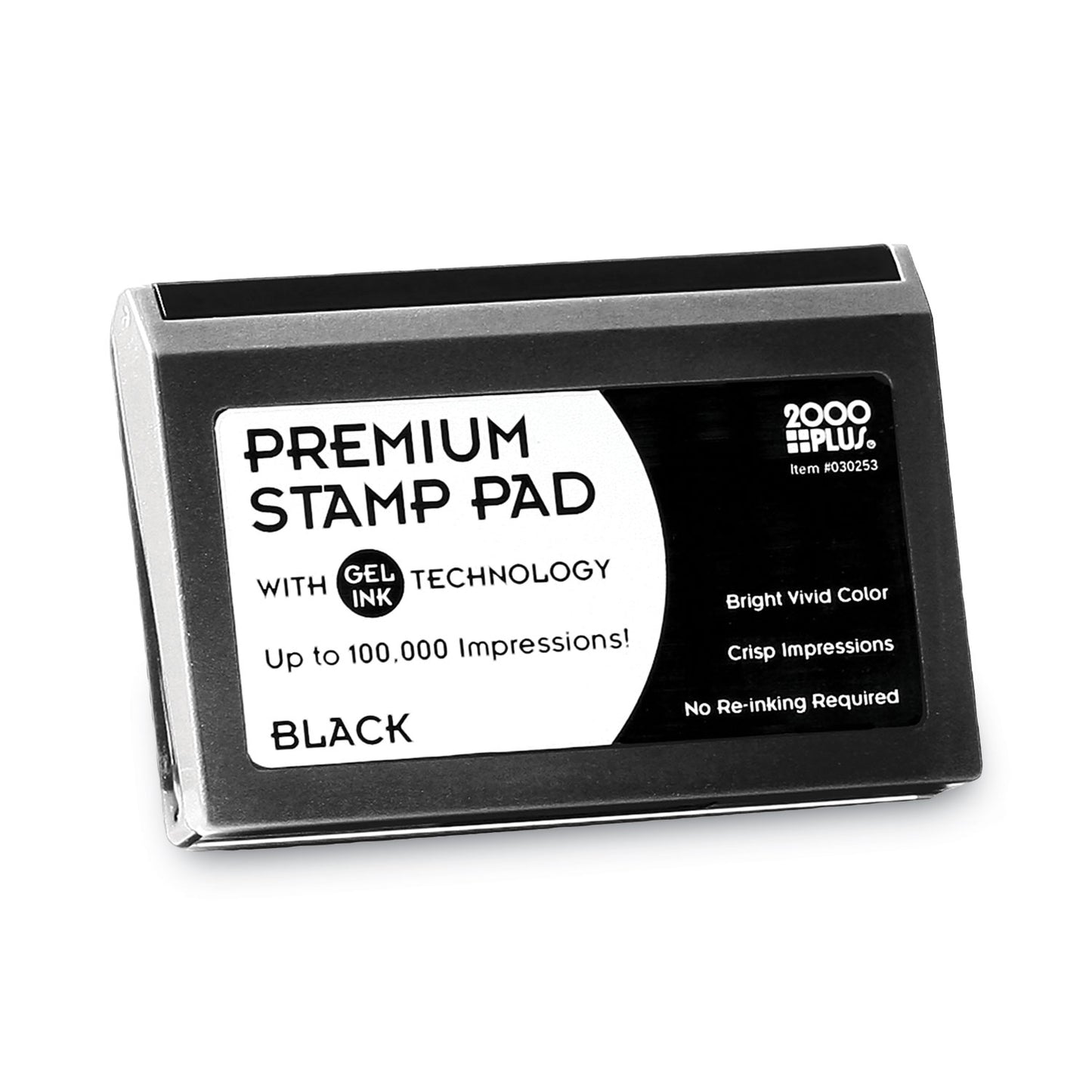 COSCO Microgel Stamp Pad for 2000 PLUS, 4.25" x 2.75", Black (030253)