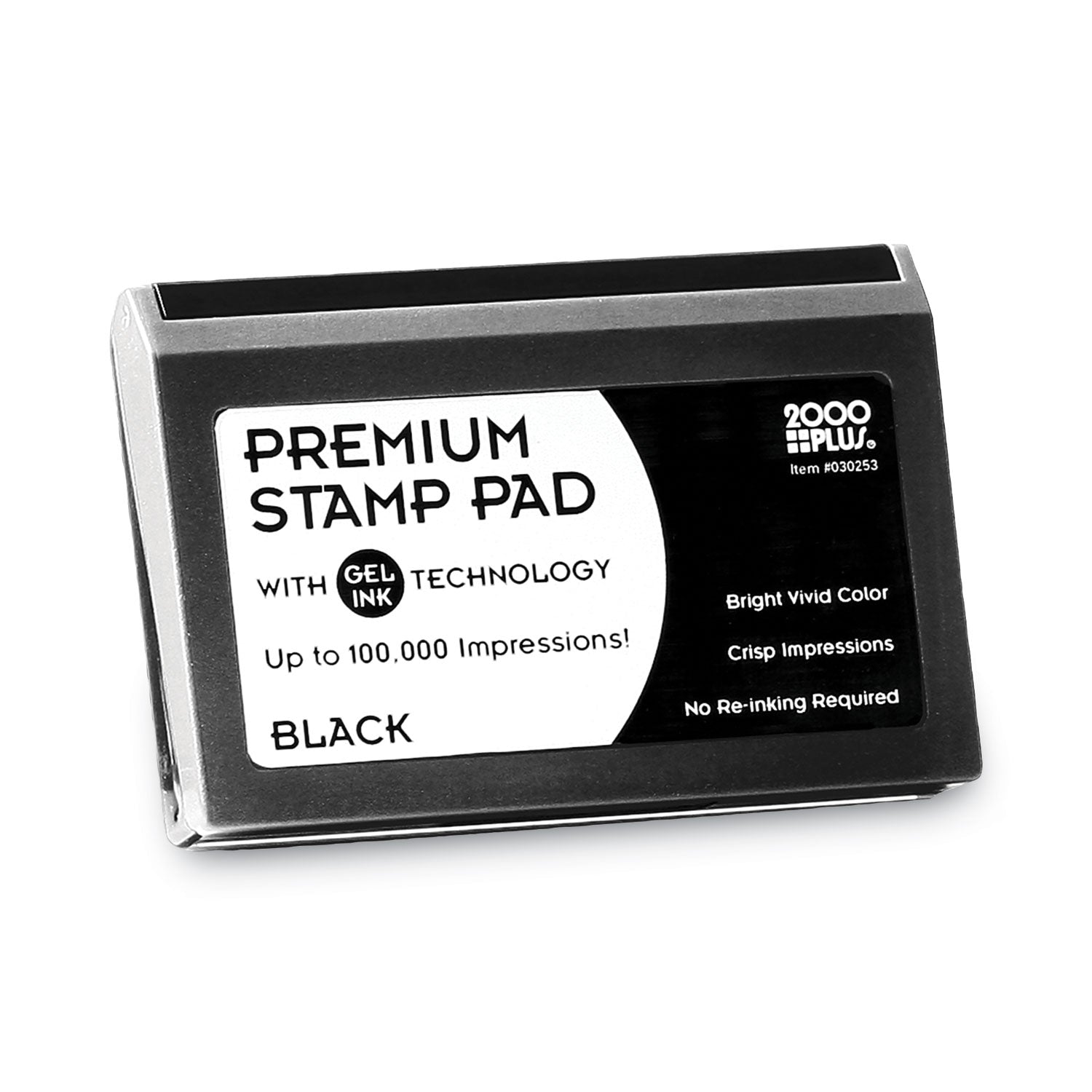 COSCO Microgel Stamp Pad for 2000 PLUS, 4.25" x 2.75", Black (030253)