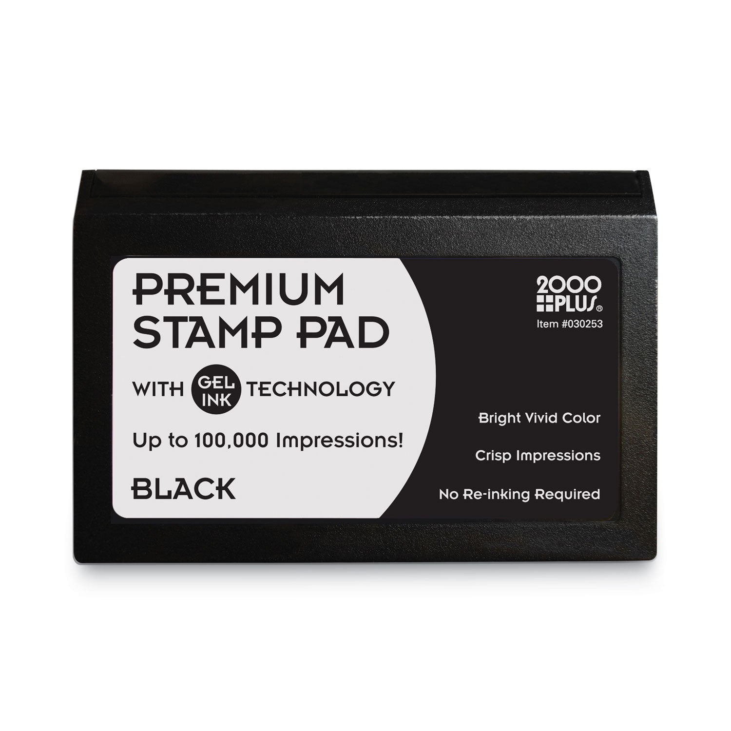 COSCO Microgel Stamp Pad for 2000 PLUS, 4.25" x 2.75", Black (030253)