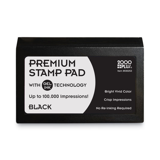 COSCO Microgel Stamp Pad for 2000 PLUS, 4.25" x 2.75", Black (030253)