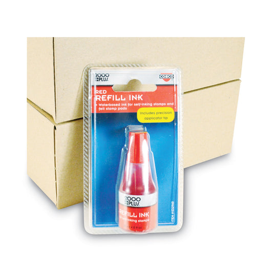 2000 PLUS Self-Inking Refill Ink, 0.9 oz. Bottle, Red (032960)