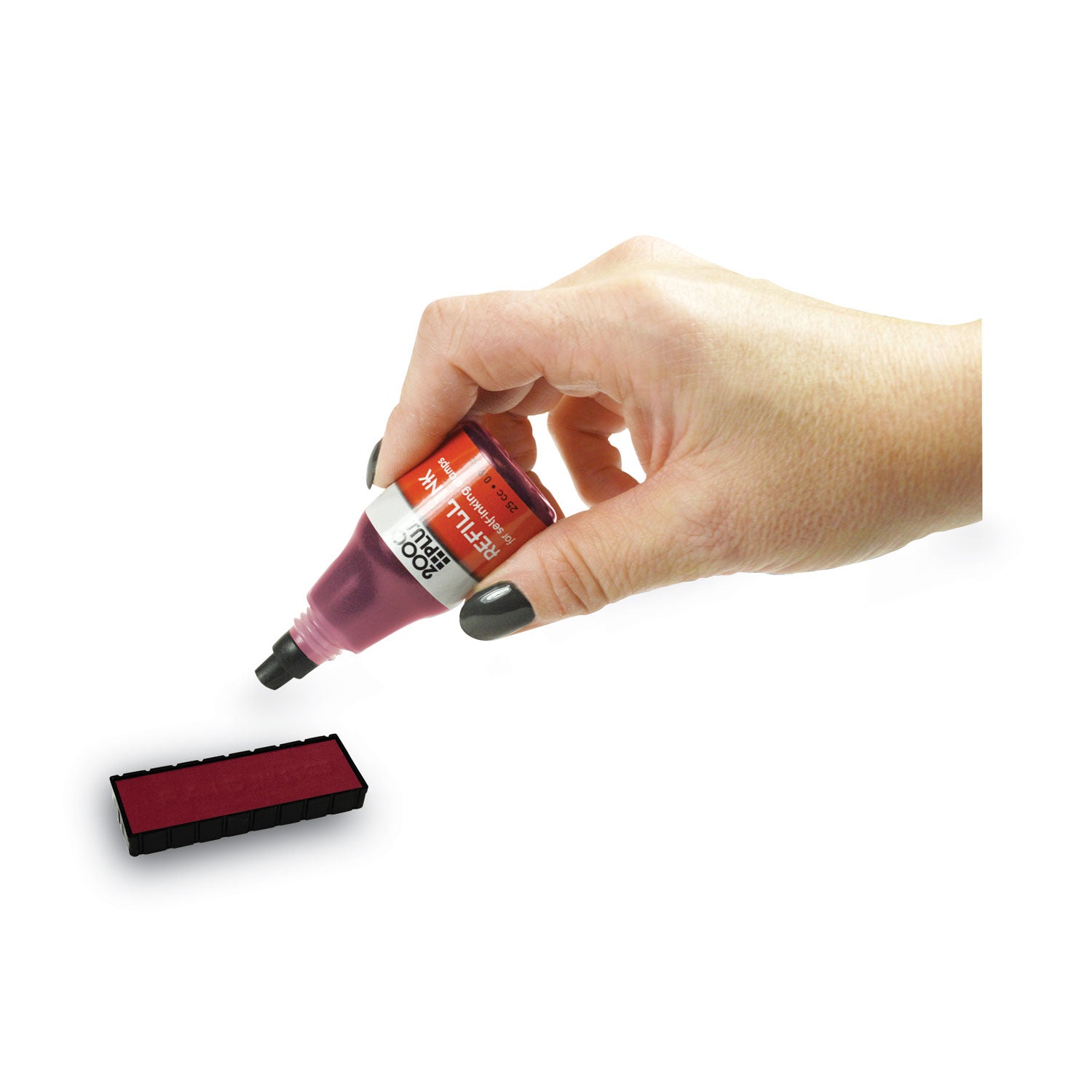 2000 PLUS Self-Inking Refill Ink, 0.9 oz. Bottle, Red (032960)