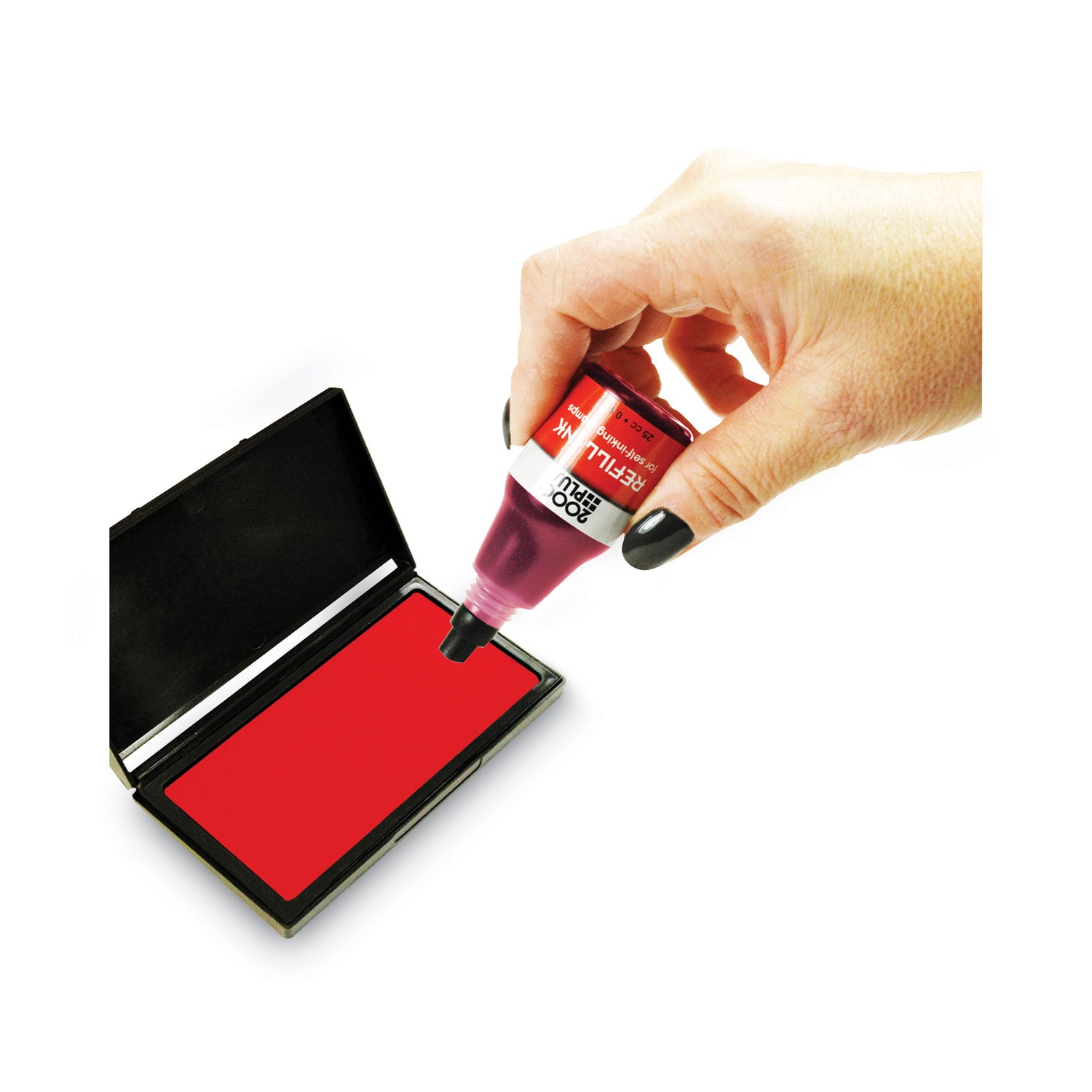 2000 PLUS Self-Inking Refill Ink, 0.9 oz. Bottle, Red (032960)