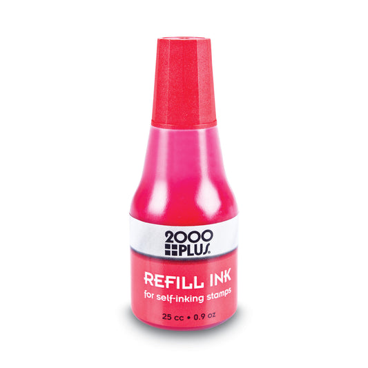 2000 PLUS Self-Inking Refill Ink, 0.9 oz. Bottle, Red (032960)