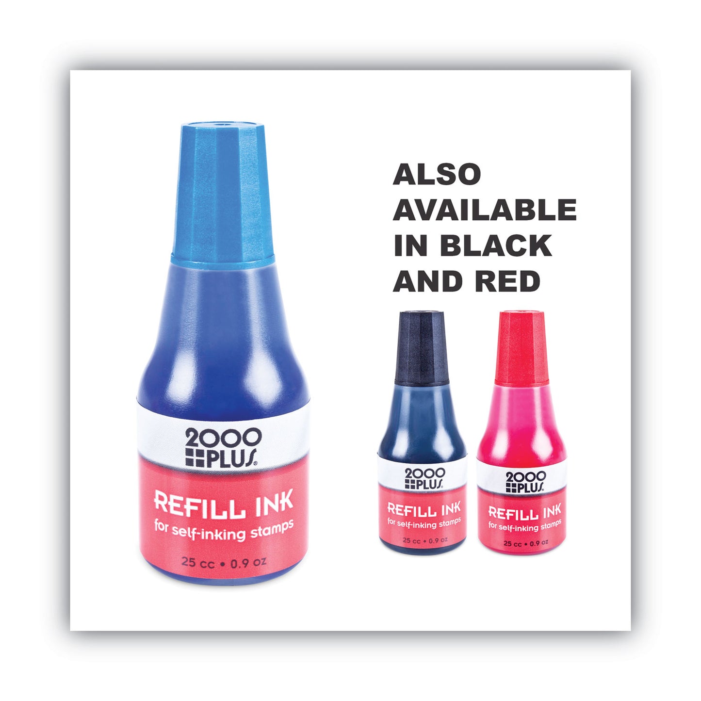 2000 PLUS Self-Inking Refill Ink, 0.9 oz. Bottle, Blue (032961)