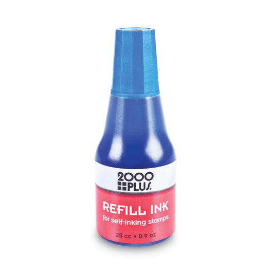 2000 PLUS Self-Inking Refill Ink, 0.9 oz. Bottle, Blue (032961)