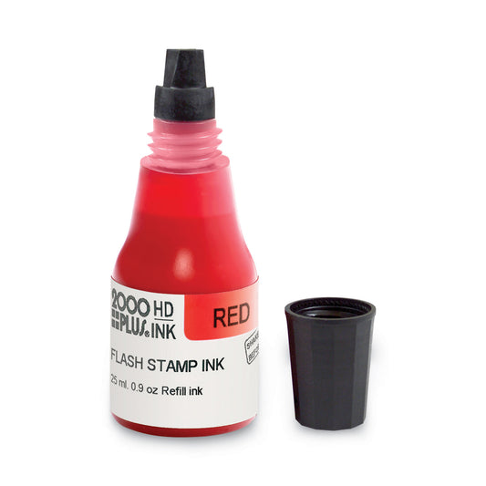 2000 PLUS Pre-Ink High Definition Refill Ink, Red, 0.9 oz Bottle, Red (033958)