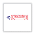 ACCUSTAMP Pre-Inked Shutter Stamp, Red/Blue, POSTED, 1.63 x 0.5 (035521)