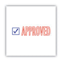 ACCUSTAMP Pre-Inked Shutter Stamp, Red/Blue, APPROVED, 1.63 x 0.5 (035525)